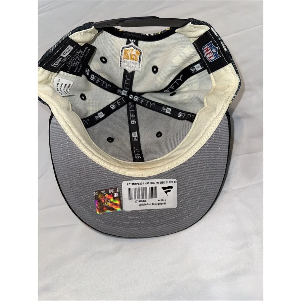PITTSBURGH STEELERS BLACK PLAID NFL NEW ERA Hat Youth